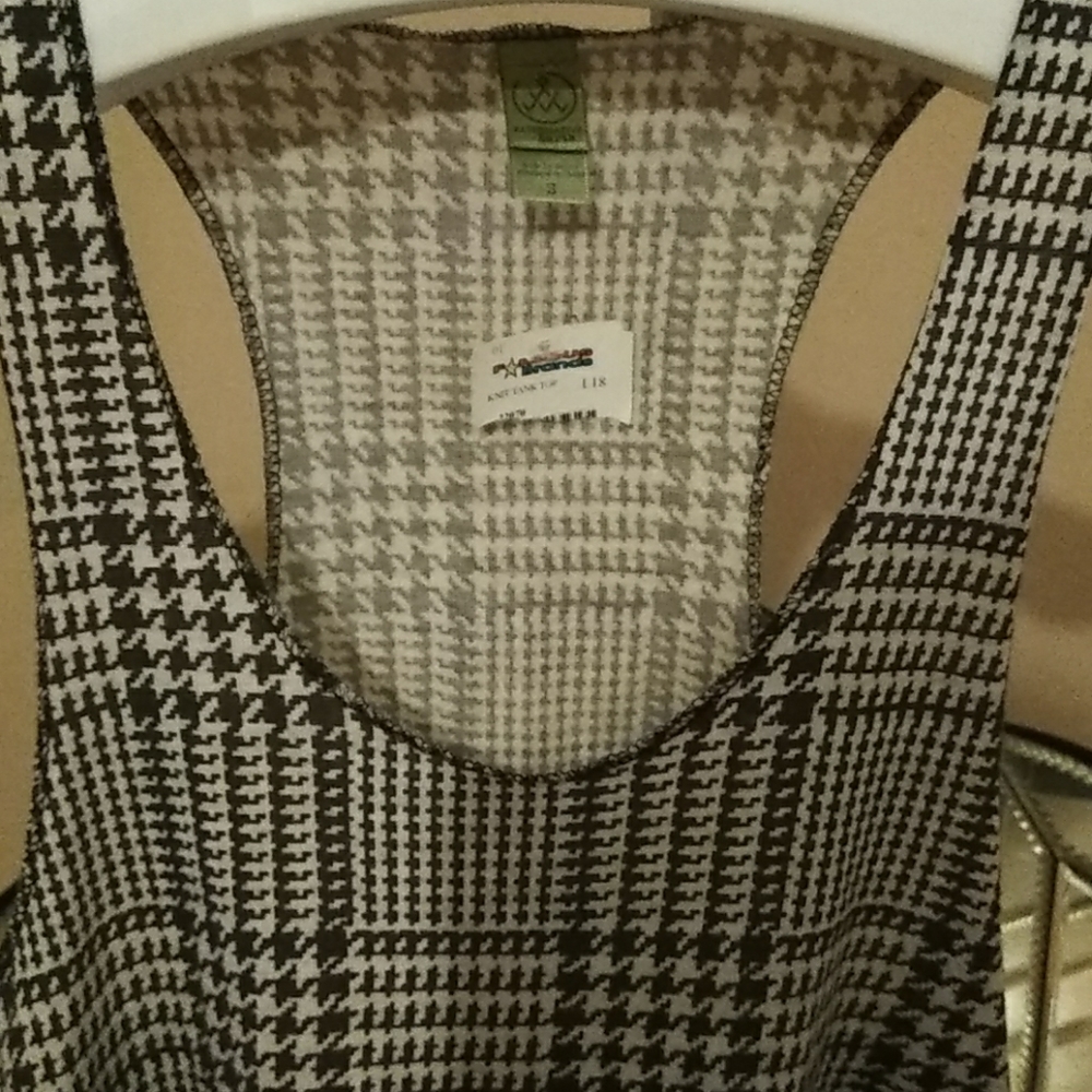 Lightweight Hounds Tooth Racerback Tank Top - Picture 2 of 8